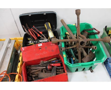 Hand tools, files, screwdrivers, spanners, wrenches