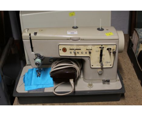 Cased Singer Stylist Zigzag sewing machine Model 457