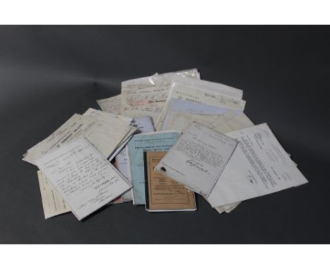 Envelope of ephemera, letter from R H Clutterbuck of Carlisle, Whitehaven Savings Bank book etc