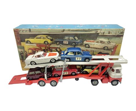 Corgi - Gift Set no.41 comprising Carrimore Mark Iv Transporter, Morris Mini-Cooper, BMC Mini-Cooper S, Morris Mini-Minor, Vo