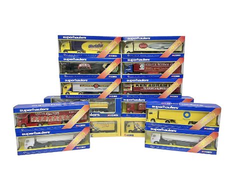 Corgi - fourteen 1:64 scale Superhaulers vehicles comprising TY86710, TY86711, two TY86712, TY86714, TY86716, TY86717, TY8671