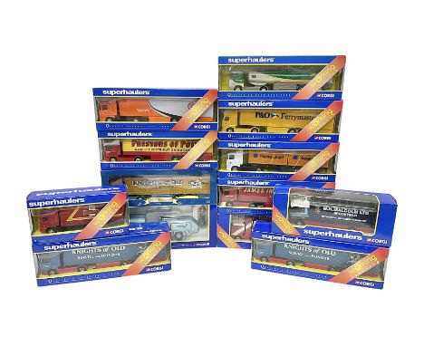 Corgi - thirteen 1:64 scale Superhaulers vehicles comprising 59513, 59548, 59568, 60031, 65804, TY86608, two TY86611, TY86617