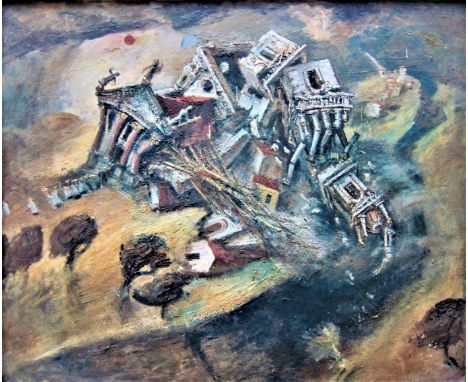 ALAN SORRELL [1904-74]. The Trembling Earth. oil on board; signed. 76 x 92 cm - overall including frame 77 x 93 cm. Provenanc