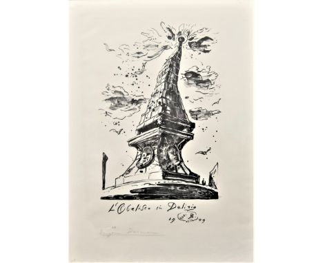EUGENE BERMAN [1899-1972]. Obelisk in Delirio, 1949. lithograph, edition of 25, artist's proof; signed in pencil. 46 x 34 cm 