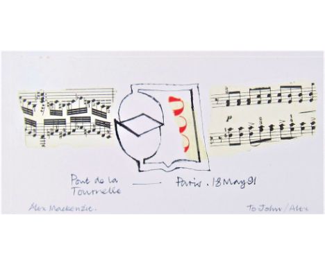 ALEXANDER MACKENZIE [1923-2002]. Paris, 1991. print with small amount of hand-colouring, unique; signed in pencil. image 13 x