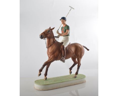 Royal Worcester porcelain Equestrian model , HRH The Duke of Edinburgh, modelled by Doris Lindner, limited edition No. 285/75