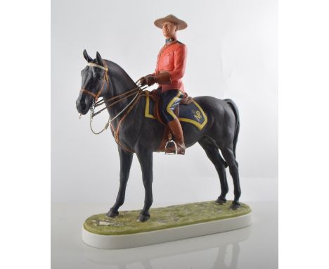Royal Worcester Equestrian model, Royal Canadian Mounted Policeman, modelled by Doris Lindner, limited edition 451/500, hardw