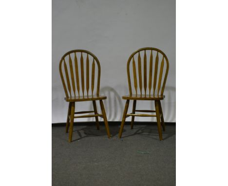 A set of six modern hoop stick back chairs (6)