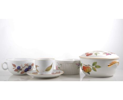 Quantity of Royal Worcester Evesham pattern tea and kitchen wares, (quantity in 2 boxes).