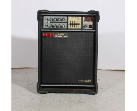 H H Electronic bass baby 150 watt amplifier, width 56cm, depth 40cm, height 76cm.