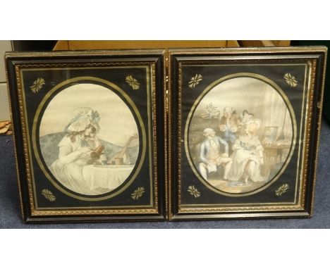 A pair of 19th Century prints and other pictures including reproduction Dutch School paintings on Copper, reproduction Marine