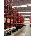 SEMA STAKAPAL Cantilever Racking System. Height - 6992mm Base - 2820mm No. Of uprights - 17 No. Of