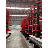 SEMA STAKAPAL Cantilever Racking System. Height - 6992mm Base - 2820mm No. Of uprights - 16 No. Of