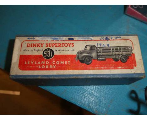 Dinky super toys 531 Leyland comet lorry play worn, boxed