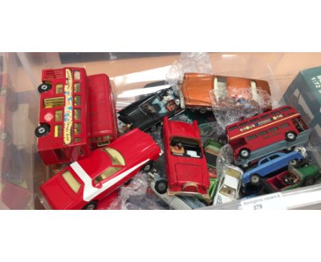 A box of playworn diecast to inc Dinky and Corgi