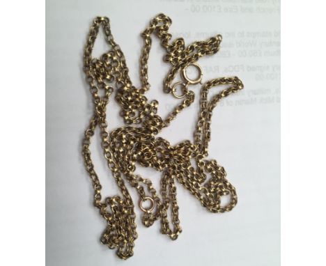 A 9ct gold double length chain