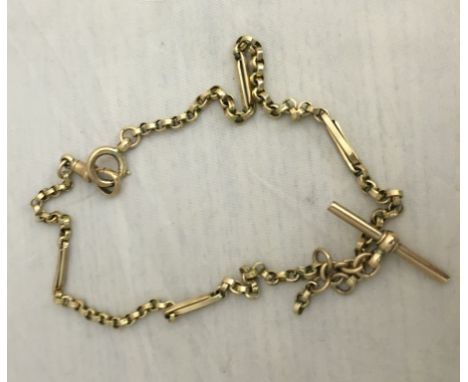 A 9ct gold Albert chain