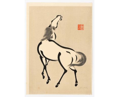 URUSHIBARA MOKUCHU (1888-1953)OGATA GEKKO (1859-1920)TAISHO AND LATER, 20TH CENTURYThree Japanese woodblock prints, the first