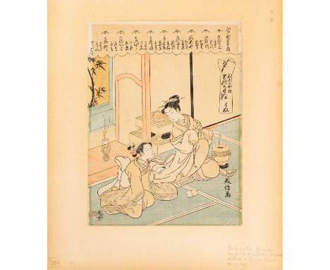PLEASE NOTE THIS LOT IS NOW TO BE SOLD WITHOUT RESERVE KOMAI YOSHINOBU (ACT. C.1764-81)EDO PERIOD, C.1765-71A Japanese woodbl