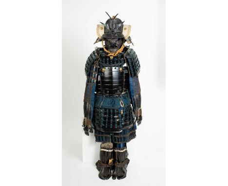 A JAPANESE GUSOKU (COMPOSITE ARMOUR) WITH KABUTO (HELMET) SIGNED YOSHIMICHIEDO OR MEIJI, 19TH CENTURYThe tosei gusoku armour 