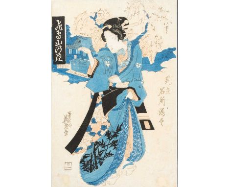UTAGAWA KUNISADA/TOYOKUNI III (1786-1864)KEISAI EISEN (1790-1848)EDO PERIOD, 19TH CENTURYThree Japanese woodblock prints, two