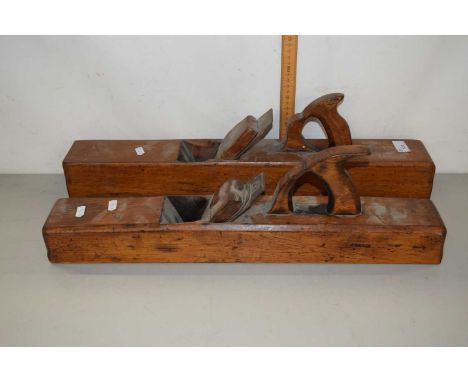 Two large vintage wood working planes