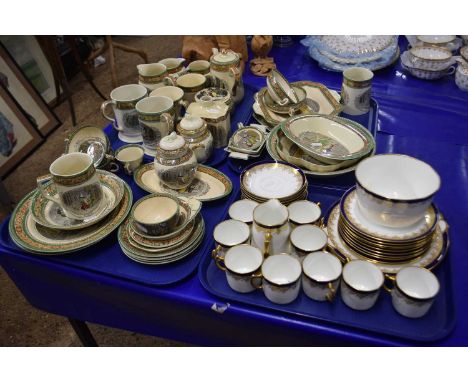Quantity of Adderleys gilt decorated tea wares,vintage ironstone ware by Adams cries of London