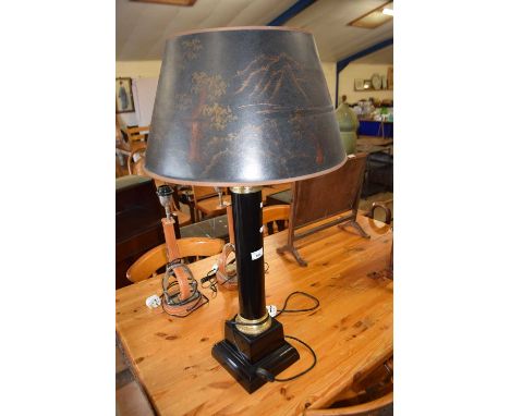 A large modern column formed table lamp