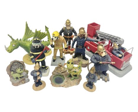 Eleven Robert Harrop figures from various collections, comprising limited edition The Trumpton Fire Engine Musical Box CGMB8 