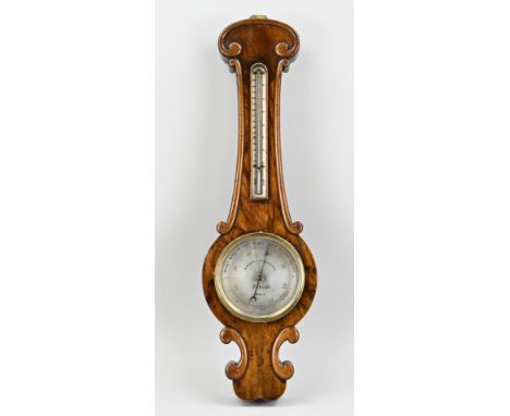 Small 19th century English Victorian walnut barometer. Erschwick - Hull. Size: 49 cm. In good condition.