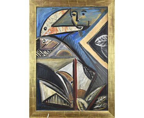 C. Delasne. 20th Century. French School? Modern composition. Oil on panel. Dimensions: H 82 x W 58 cm. In good condition.