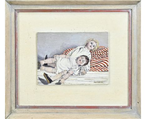 Ireen de Kok. 20th Century. Title: Dolls. Oil on panel. Dimensions: H 40 x W 40 cm. In good condition.