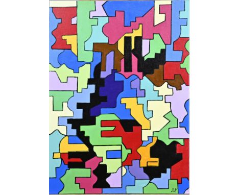 John Vrielink, Almelo. Abstract composition. 2010. Oil on canvas. Dimensions: H 70 x W 50 cm. In good condition.