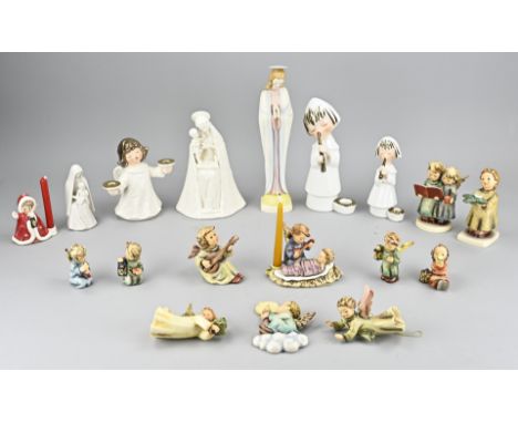 Collection with various German Hummel figures. Second half 20th century. Size: 5 - 15 cm. In good condition.