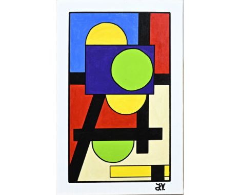 John Vrielink, Almelo. Abstract composition. Oil on canvas. Dimensions: H 60 x W 40 cm. In good condition.