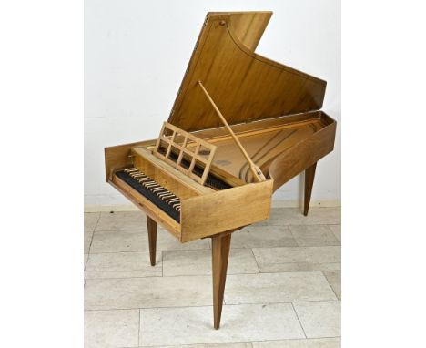 German walnut harpsichord (spinet). Marked: Sperrhake Passau. 20th century. Dimensions: 170 x 85 x 85 cm. In good condition.
