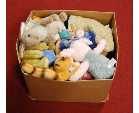 A modern Steiff teddy-bear in stocking for the year 2007, with button and label to ear, boxed; together with various Winnie t