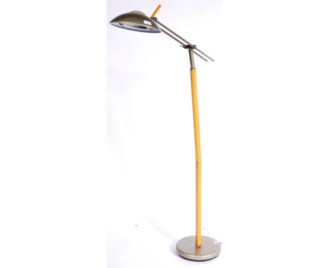 Belmonte LDA - Model HLF - A retro vintage 20th Century circa 1970s floor lamp / reading light having a conical shade raised 
