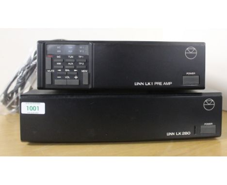 A Linn LK1 / LK 280 Pre Amp and Power Amp Combinaion : in good working  and cosmetic order , comes with all needed XLR leads 