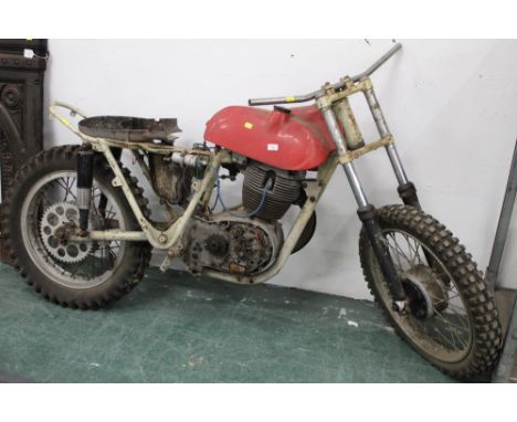 Vintage Scrambler motorcycle, fitted with an NSU engine