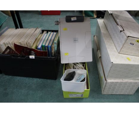 Two colour ID machines, The Olympus S950 dictaphone, Fellowes clip stand etc