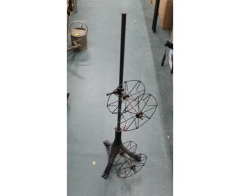 A double wool winder on adjustable tripod stand 