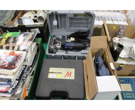 A Firm FBJ-710 biscuit jointer, cordless drill and a sander 