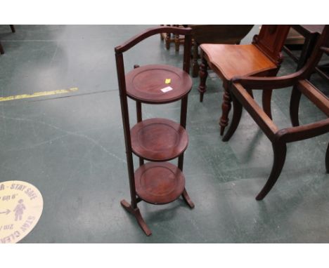 An Edwardian three tiered cake stand 