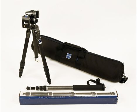 Gitzo camera tripod stand G1228 MK2 with a boxed Gitzo G1564 MK2 monopod stand