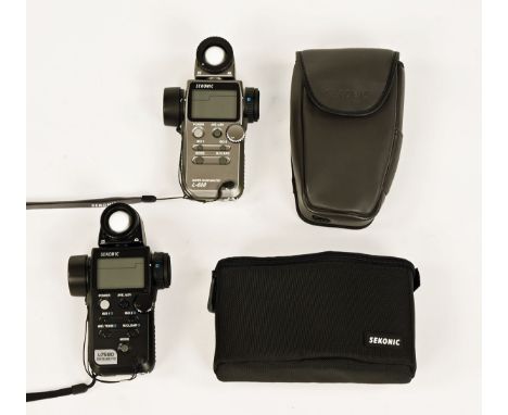 Two Sekonic light meters, L-608 and L-758D (both cased)