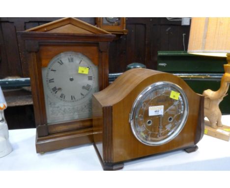 Mid century vintage mantle clock and a clock case