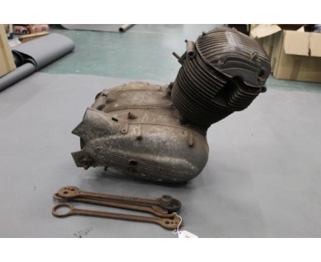 NSU vintage motorcycle engine, fitted with hairpin springs