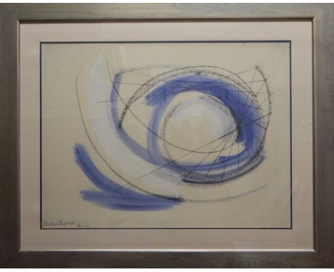 Barbara Hepworth, Blue Vortex, lithograph, 68 x 94cm.