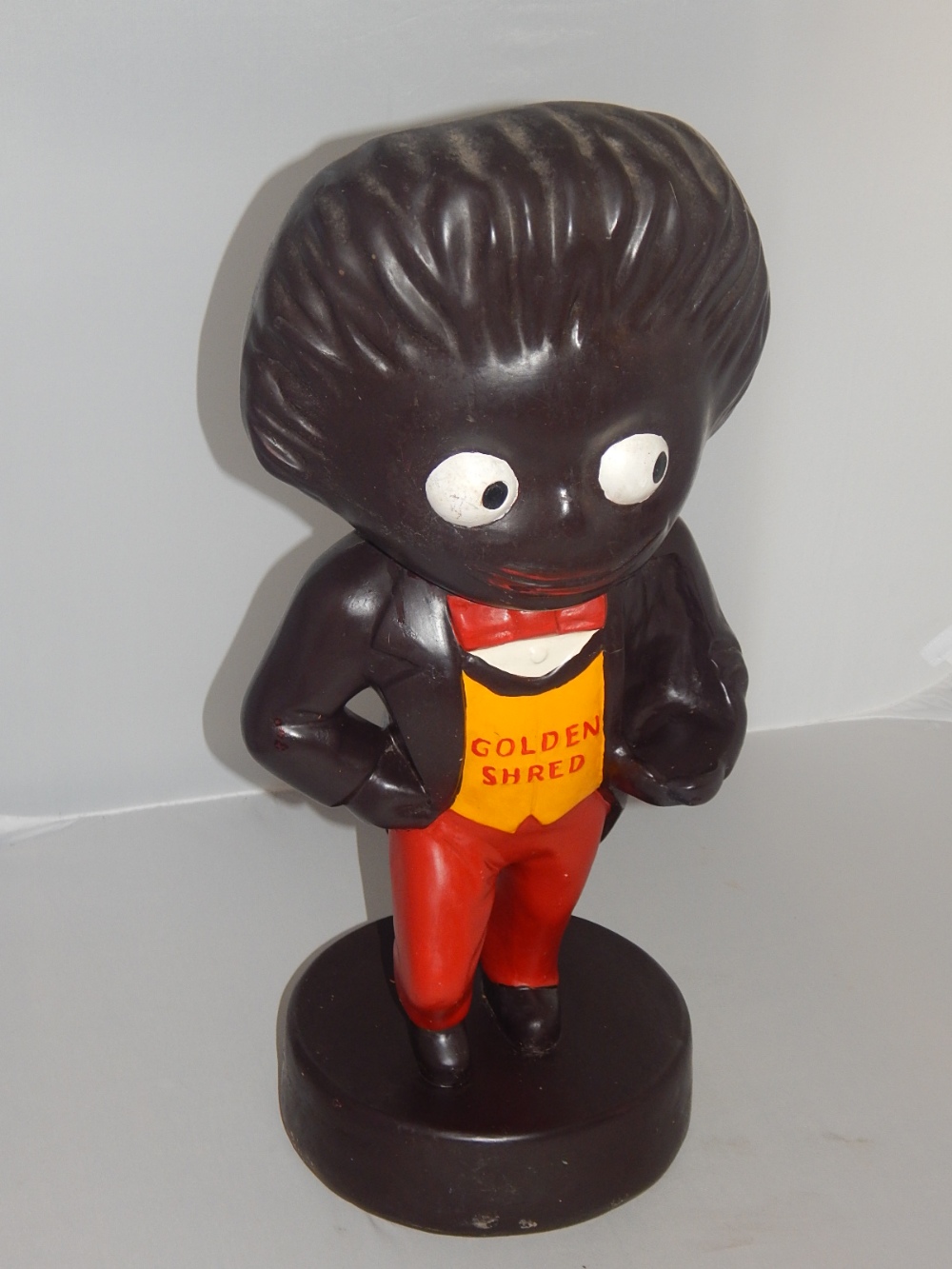 A 1950s Robertson Golden Shred marmalade Golly advertising shop figure